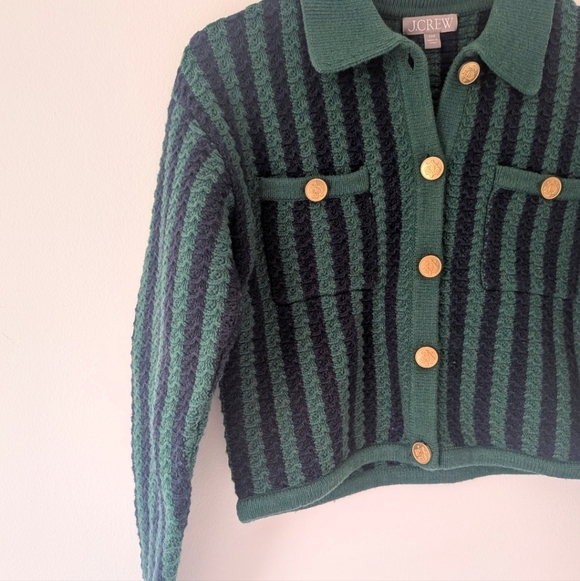 J. Crew Sweater Lady Jacket in Chevron Stripe - Picture 5 of 6